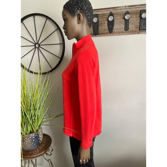 TOMMY BAHAMA Womens Tango Red Aruba Half Zip Pullover Sweatshirt Size S/P - Picture 2 of 8